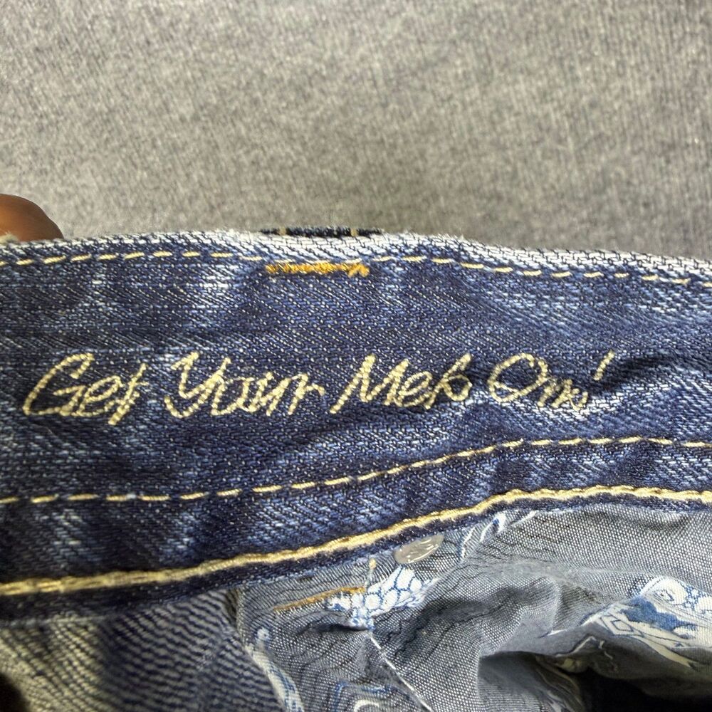 MEK Denim Mens Henderson Jeans 31x32 Straight Leg Medium Wash Button Fly - Picture 6 of 16